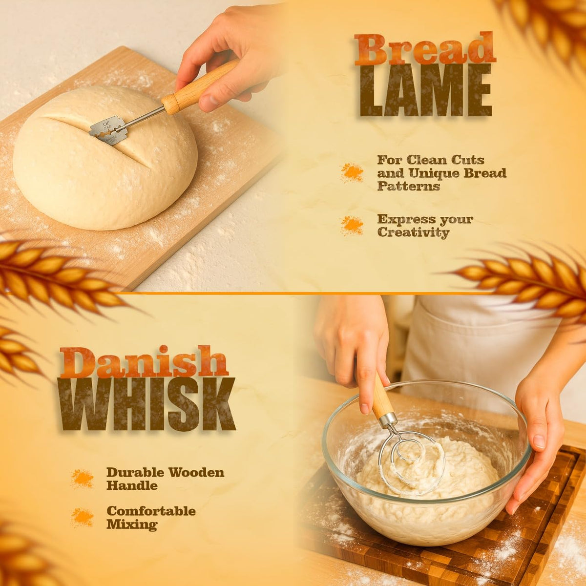 ARHY Sourdough Starter Kit oval rattan banneton for airy crust and moisture control