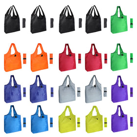 Aricsen 20-pack colorful folding grocery bags ready for everyday shopping