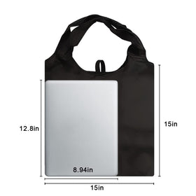 Aricsen lake blue foldable grocery bag complements weekend groceries