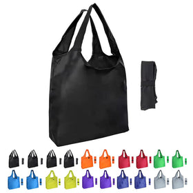 Aricsen purple foldable grocery bag folds compactly for travel storage