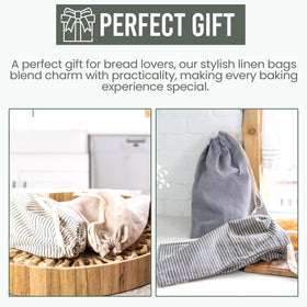 Gift-ready Ark & Aron bread bags ideal for bakers and sustainable kitchens.