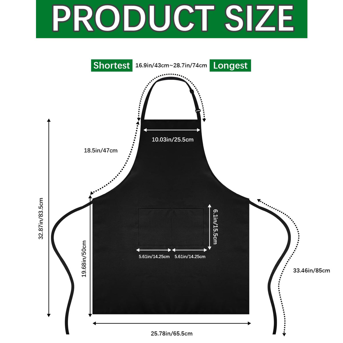 Adjustable shoulder straps offer a customizable, comfortable fit