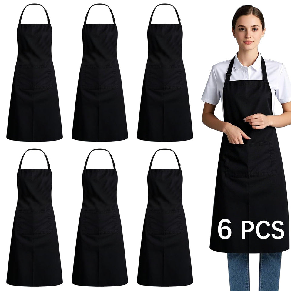 ARKBAODAN bib apron with six pockets keeps tools within reach