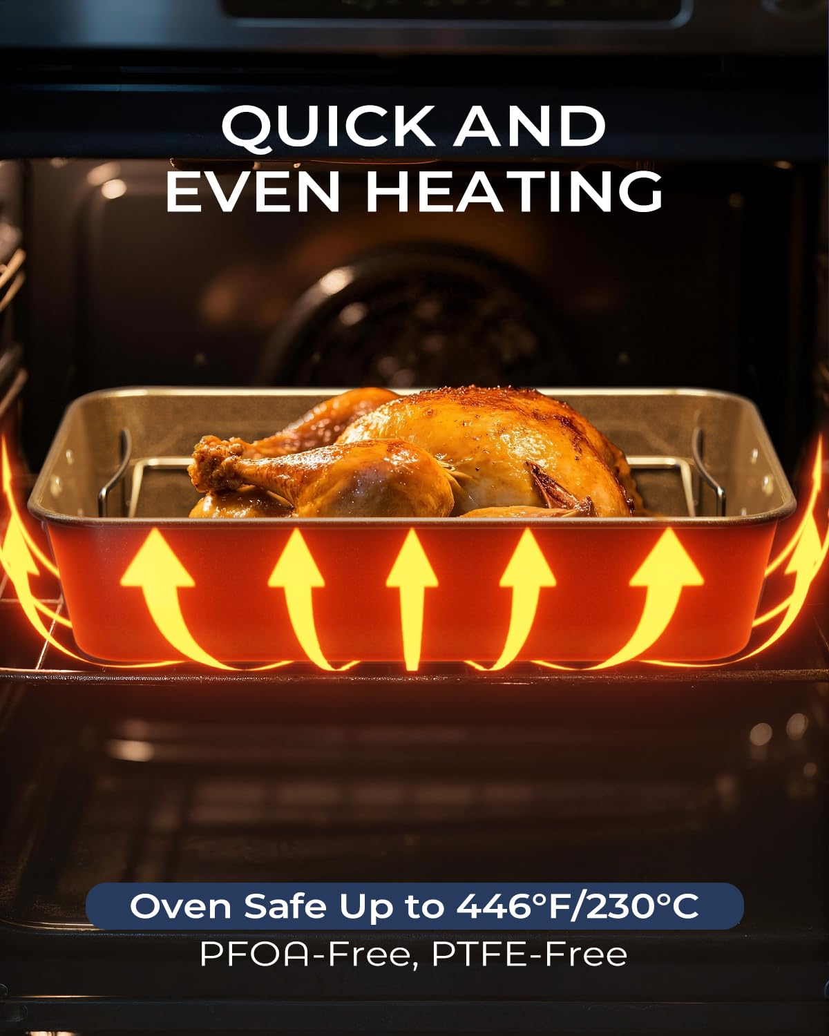 Armorbear V-shaped rack elevates meat for drainage and even browning.