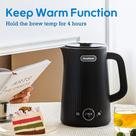 Arofeer 1.7L kettle interior stainless steel preserves pure taste.