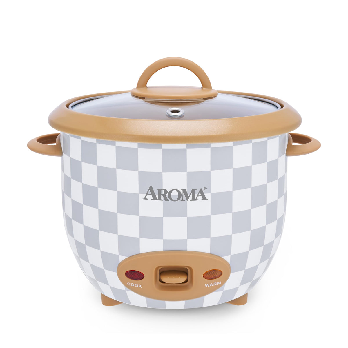 AROMA 6-Cup pot-style rice cooker with PFAS-free CoreCoat ceramic surface for simple meals