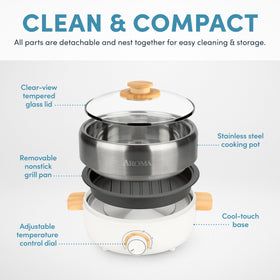 AROMA AMC-130 heat base with adjustable temperature control.