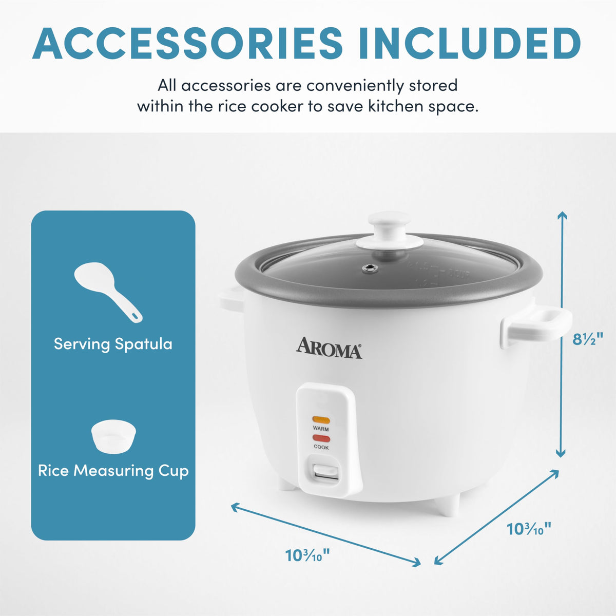 AROMA ARC-368NG keep-warm indicator shows when rice is ready.