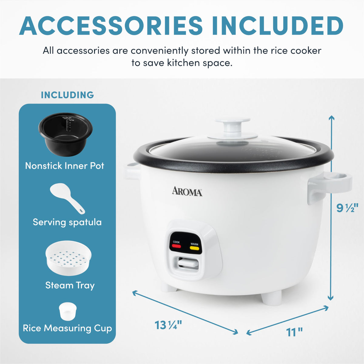 AROMA ARC-390NGP one-touch control simplifies cooking and keeps meals on track.