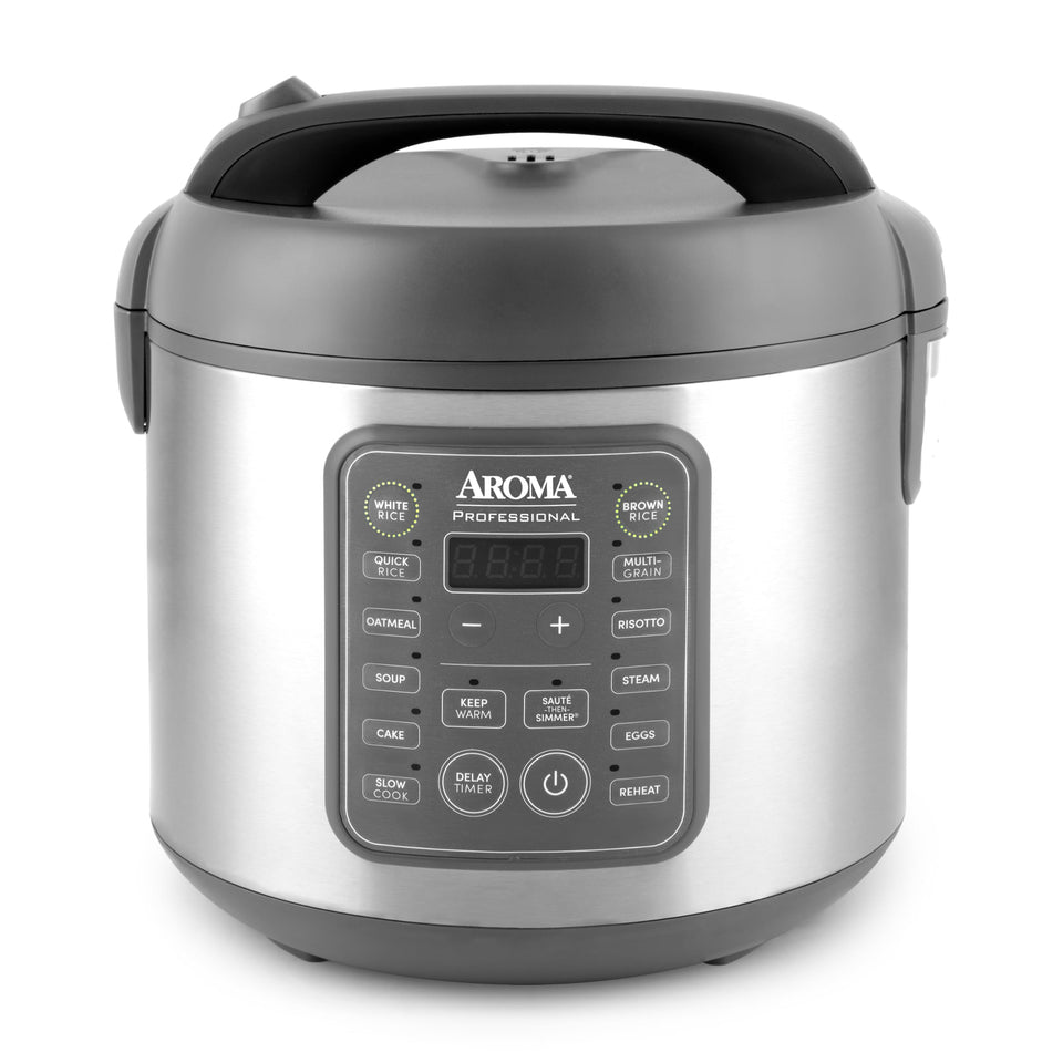 AROMA ARC-5200SG digital display showing multiple cooking modes for versatile meals