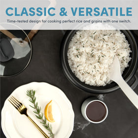 AROMA ARC-743G removable nonstick inner pot, easy dishwasher-safe cleanup.