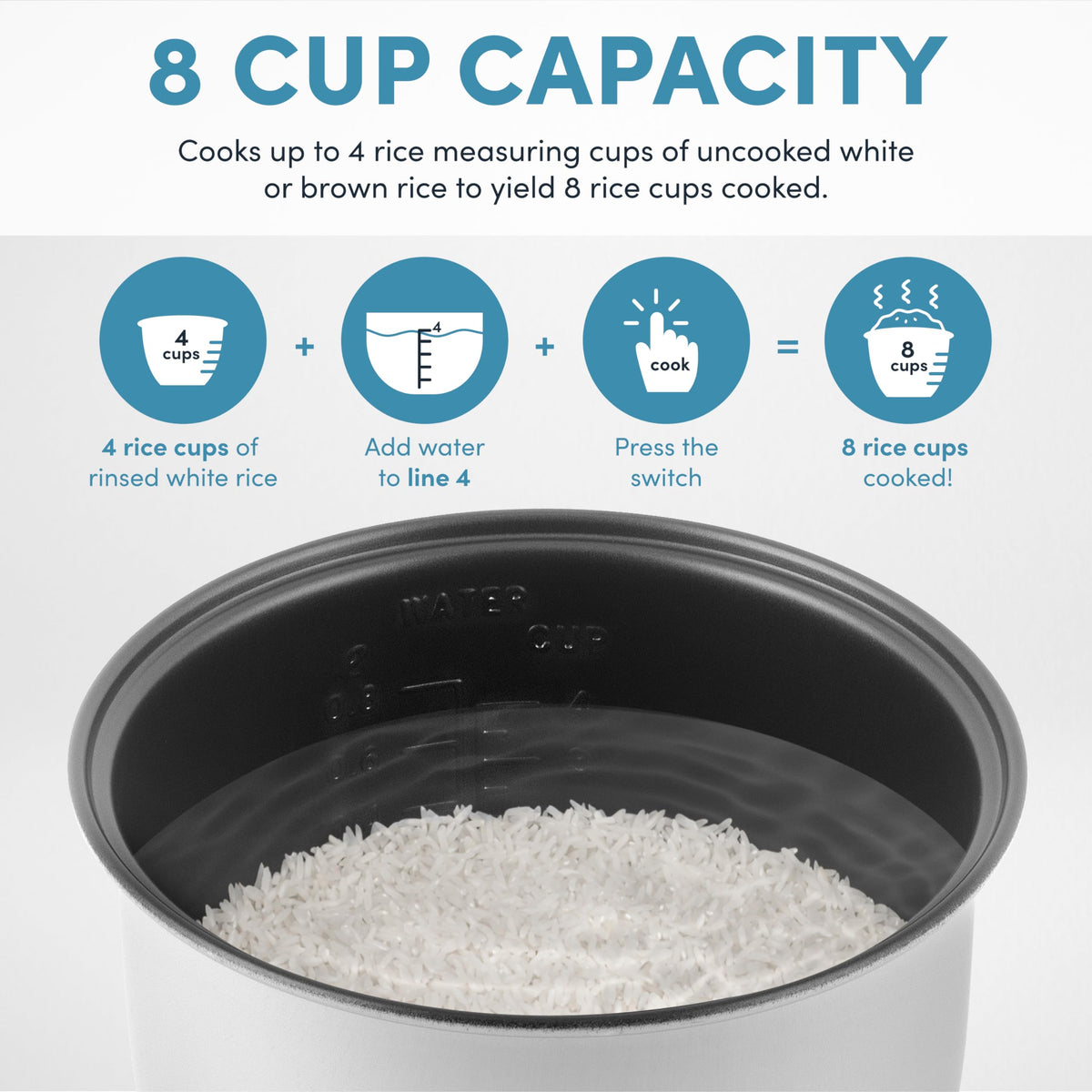 AROMA ARC-914S one-touch operation simplifies meal prep.