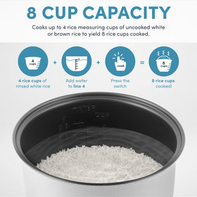 AROMA ARC-914S one-touch operation simplifies meal prep.