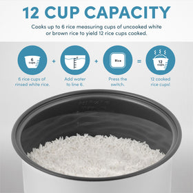 AROMA ARC-966BD rice measuring cup included for precise portions.