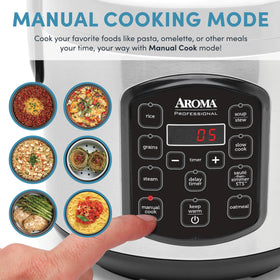 AROMA ARC-984SBD digital display offers easy control and quick meal planning
