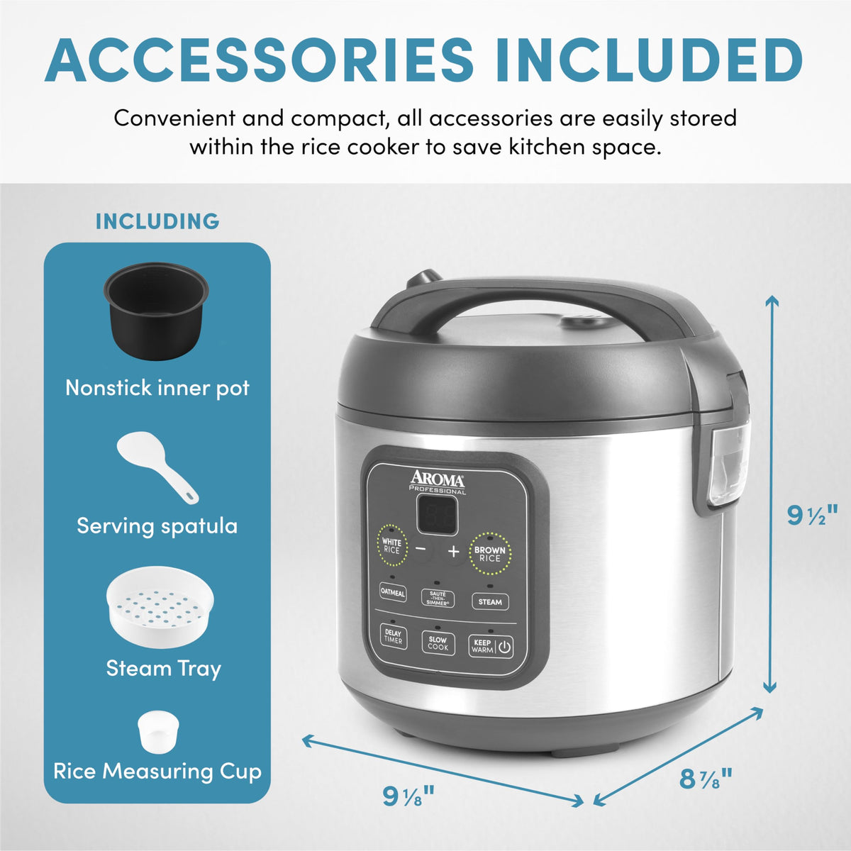 AROMA ARC-994SG 15 hour delay timer for preplanned meals