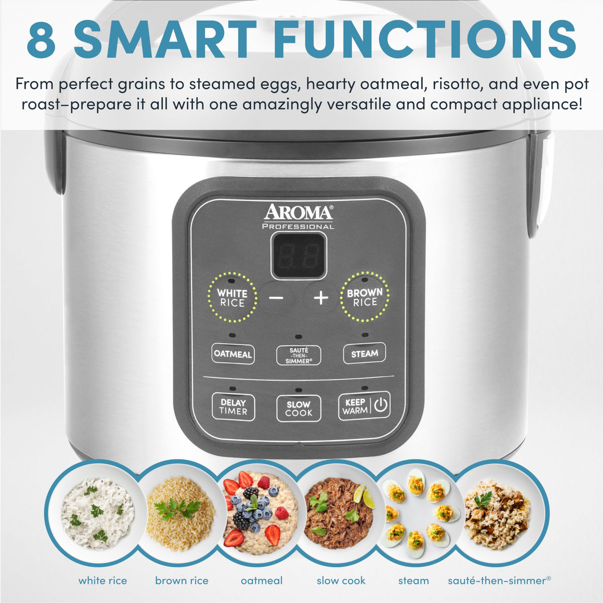 AROMA ARC-994SG removable inner pot for easy cleanup after cooking