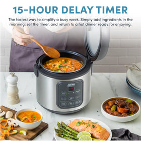 AROMA ARC-994SG slow cooker mode makes tender one pot meals with ease