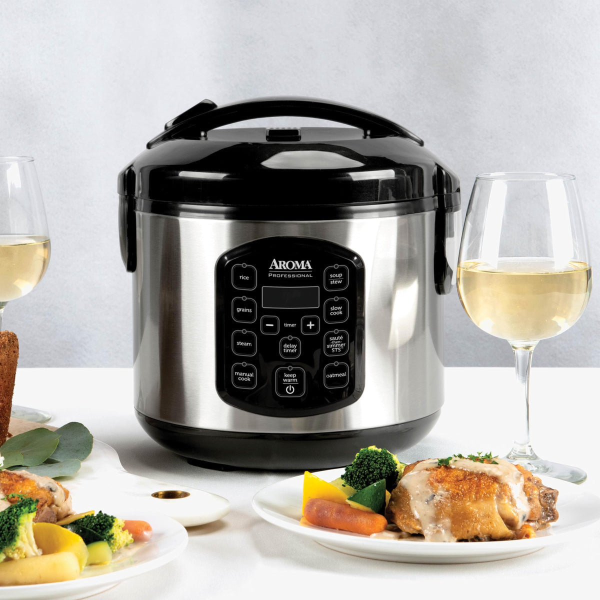 AROMA California-designed multicooker with reliable performance and support