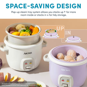 Close-up of one-touch control on the AROMA CoreCoat Rice Cooker for easy operation.