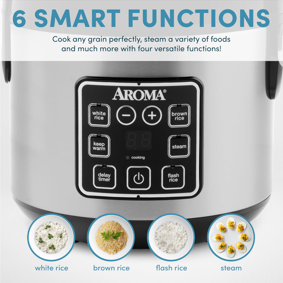 AROMA digital rice cooker rice cooking under steam for fluffy grains
