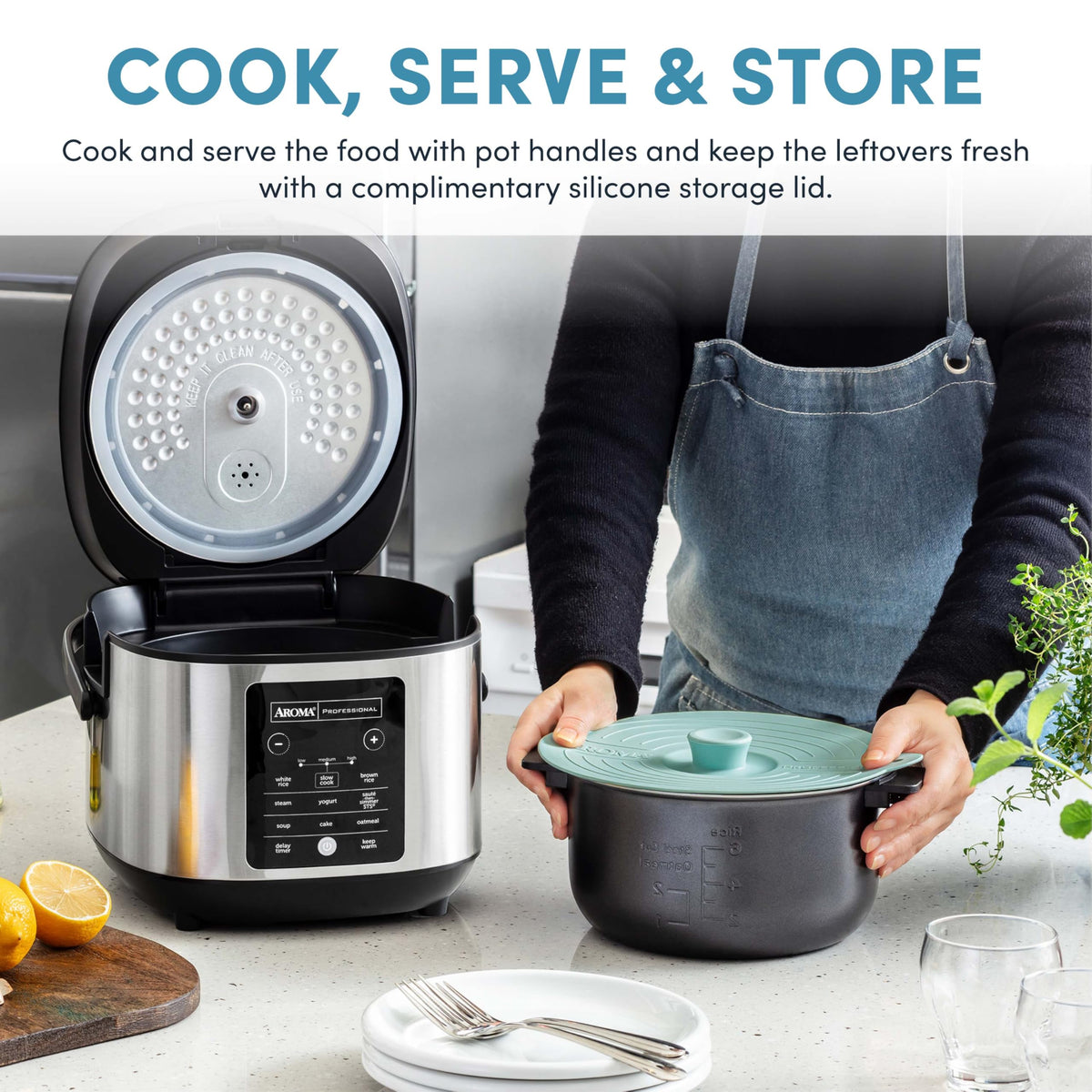 AROMA HeatFlow Pro delivers rapid, even heating for consistent rice.