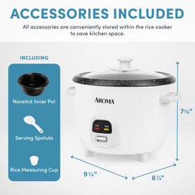 AROMA one-touch keep-warm keeps meals ready at serving time.