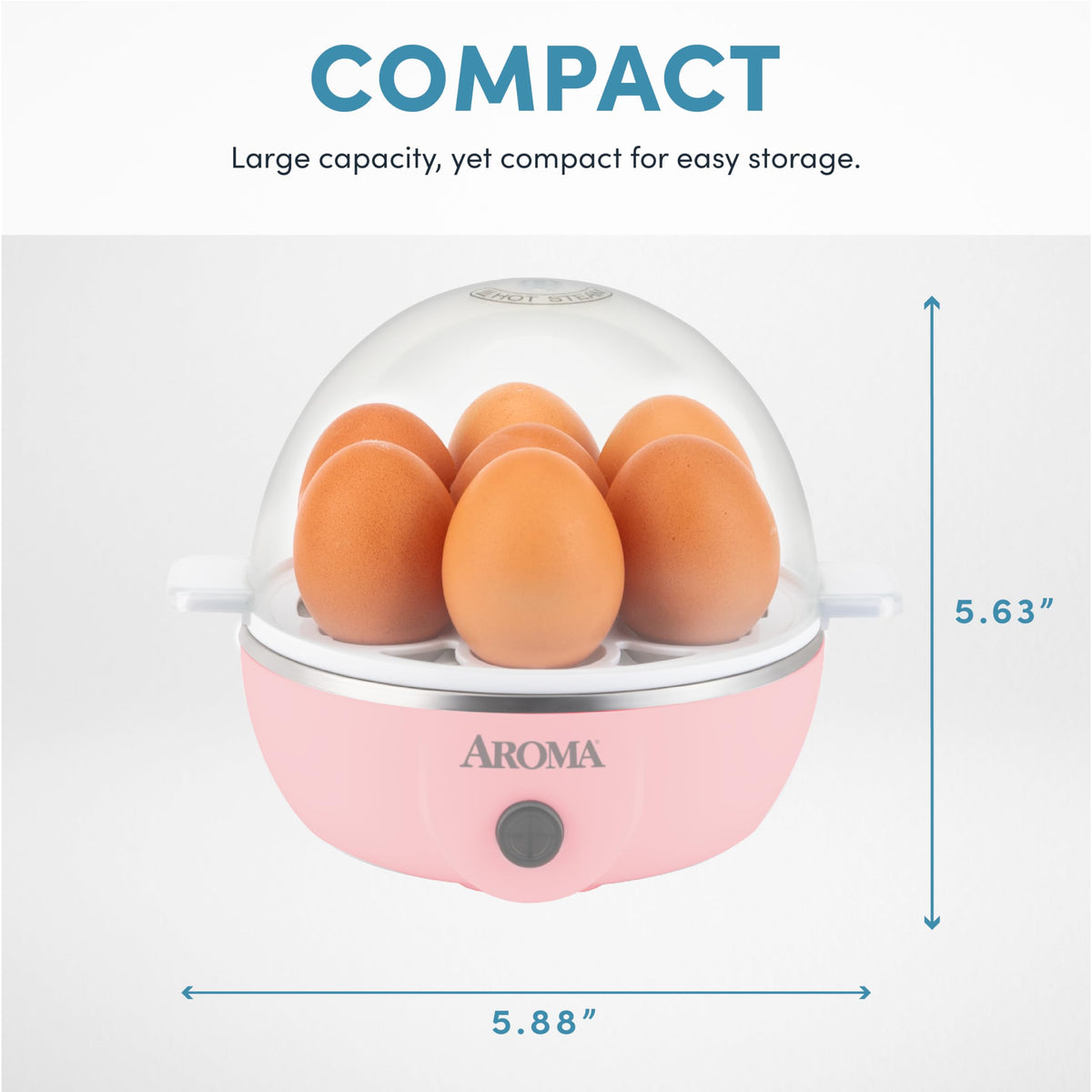 AROMA Measuring Cup shows pre-marked lines for precise water, reliable results.