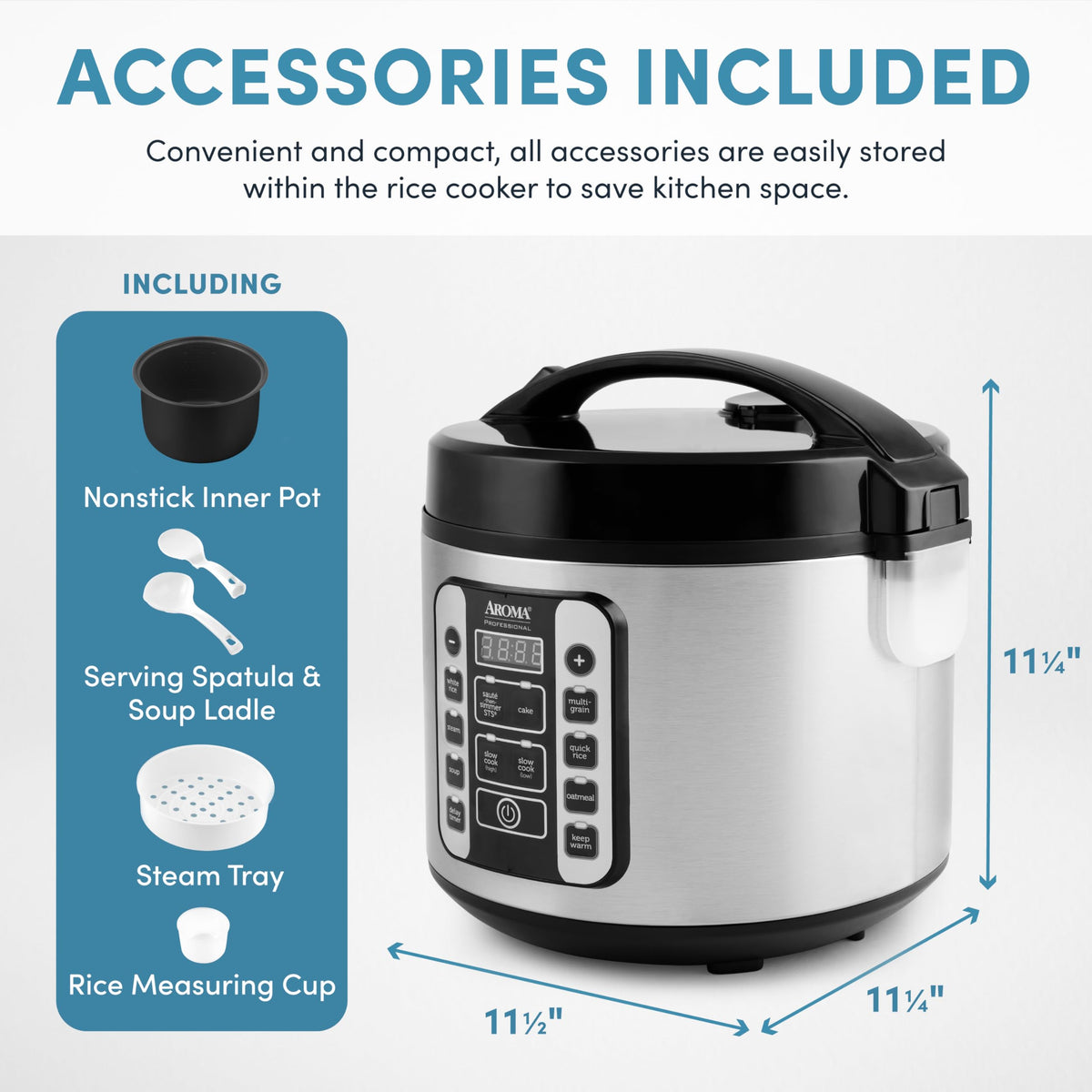 Ready-to-serve AROMA Professional 5-Quart meals on the table