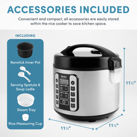 Ready-to-serve AROMA Professional 5-Quart meals on the table