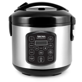 AROMA Professional 8-Cup Multicooker front view for compact kitchen versatility