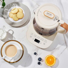 AROMA digital presets display convenient temperature and time options for brewing.