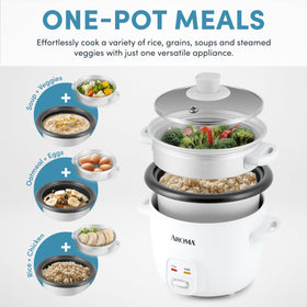 AROMA ARC-302-1NG nonstick inner pot for easy cleaning.