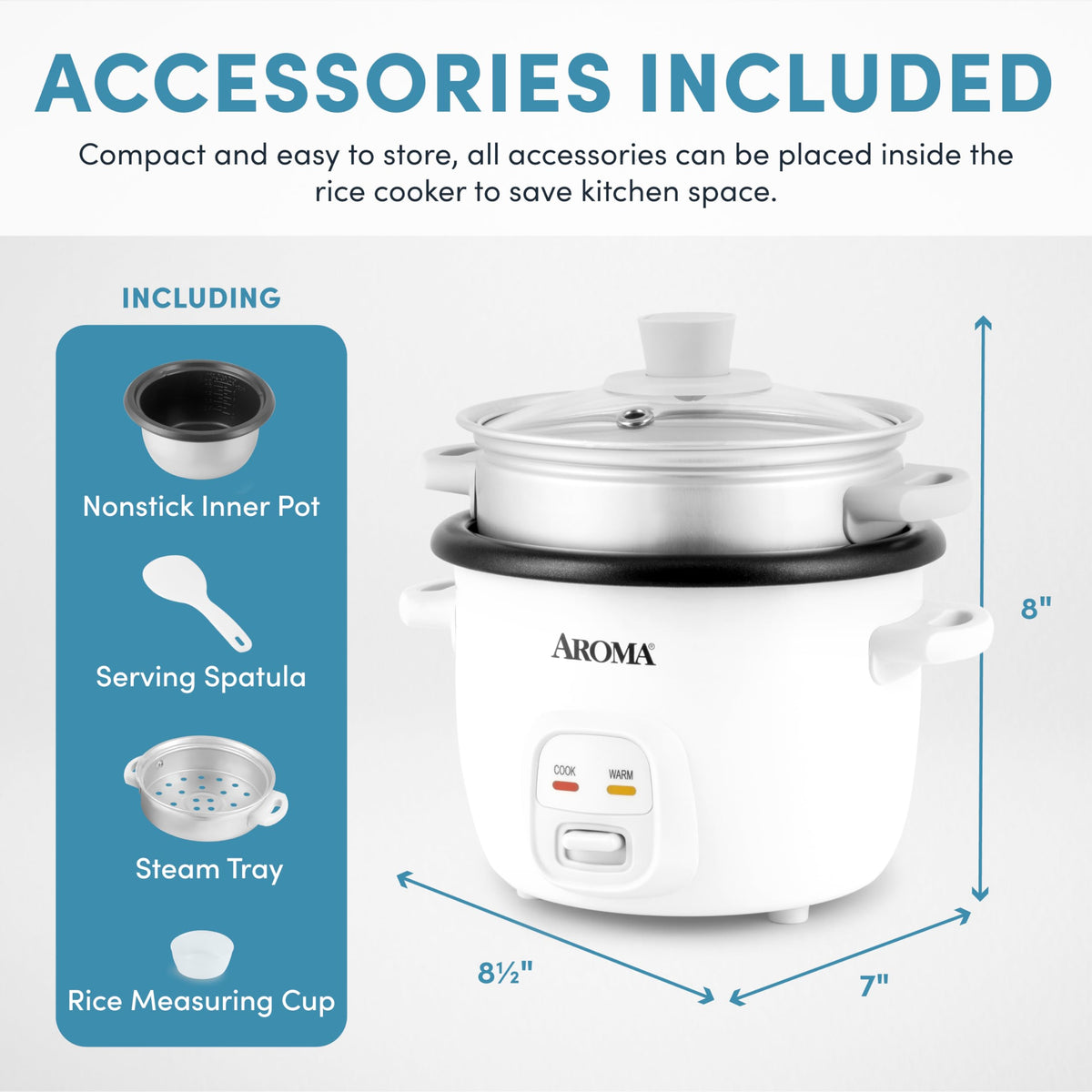 AROMA ARC-302-1NG automatic keep-warm transition after cooking.