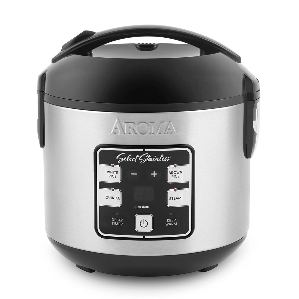 AROMA Select Stainless rice cooker inner pot offers durability for everyday healthy meals.