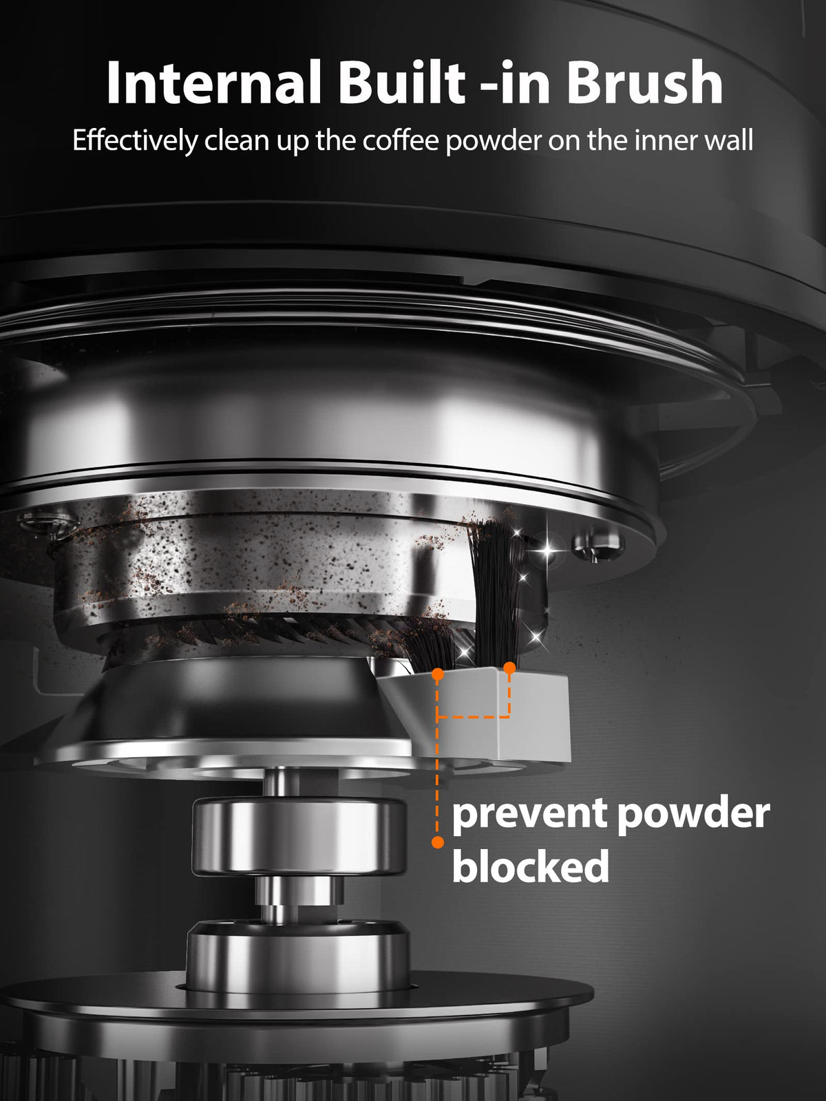 Aromaster anti-static bin close-up reduces mess