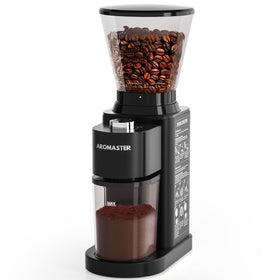 Aromaster coffee bean grinder with 48 settings dial for precise grind size