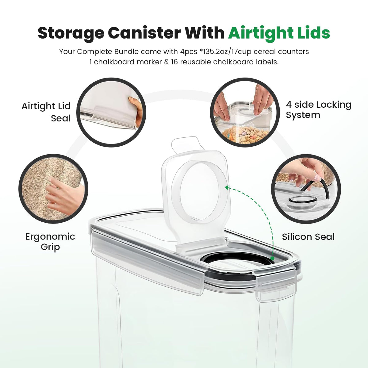 AROVAZ BPA-free Tritan material for durable, transparent storage