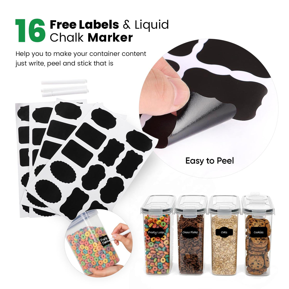 AROVAZ dustproof and leakproof container protects dry goods from spills