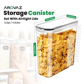 AROVAZ pantry storage stacked design maximizes shelf space