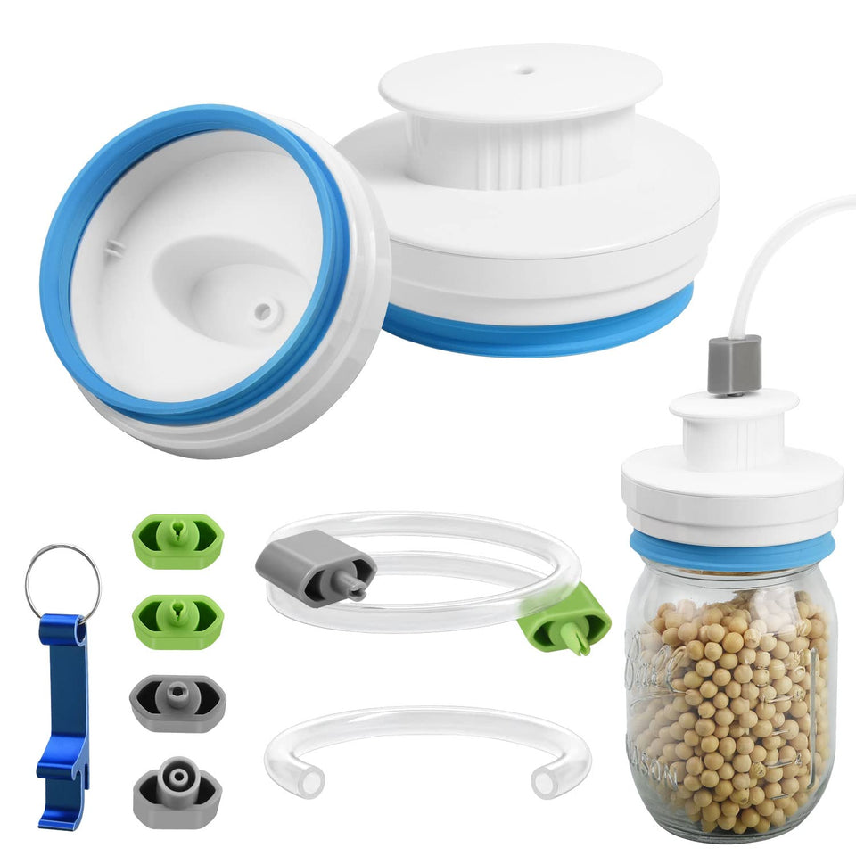Arozxin mason jar sealer kit with three adapters for versatile compatibility and secure seals.