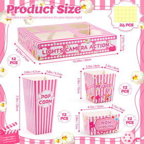 ARQRHTLY snack box pink-striped organized for family viewing snacks