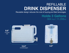 Arrow Home multi-use dispenser suitable for beverages or detergent.
