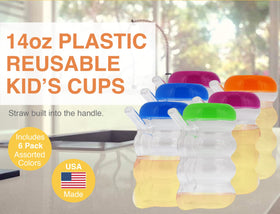 Arrow Home Products Sip-A-Mug built-in straw and handle reduce spills during meals.