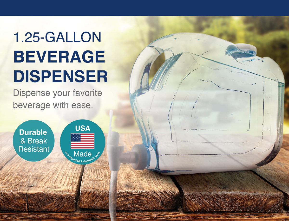 Arrow Home Products Ultra Slimline dispenser fits in fridge for compact storage.