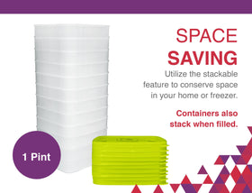 Arrow microwave-safe containers for quick reheating of meals.