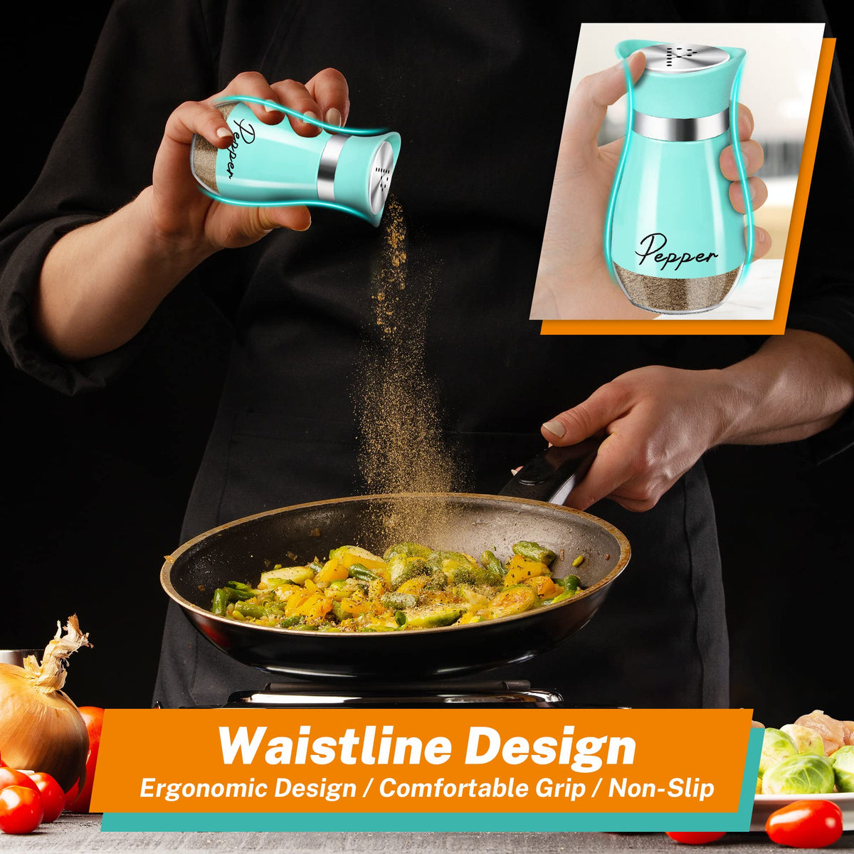 Arrozon salt and pepper shakers ideal for kitchen table and dining settings.