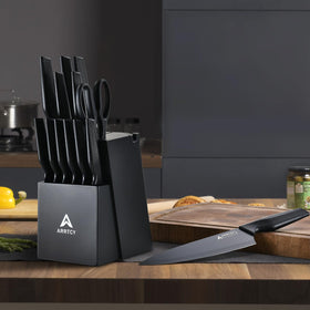 Arrtcy knife set with block: paring knife for detailed trimming