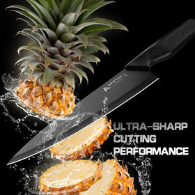 Arrtcy knife set with block: santoku knife for versatile kitchen prep