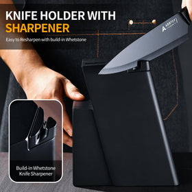 Arrtcy knife set with block: utility knife for flexible everyday tasks